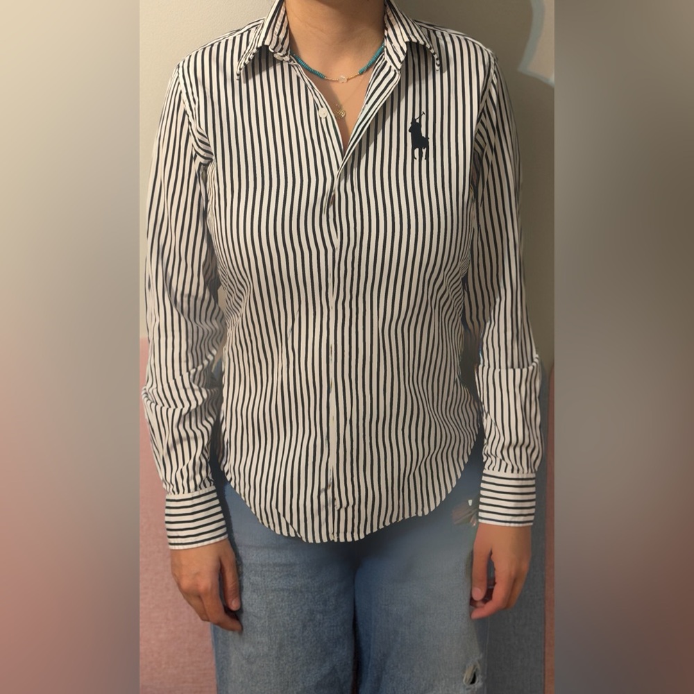Ralph lauren  Black and White Striped woman Shirt